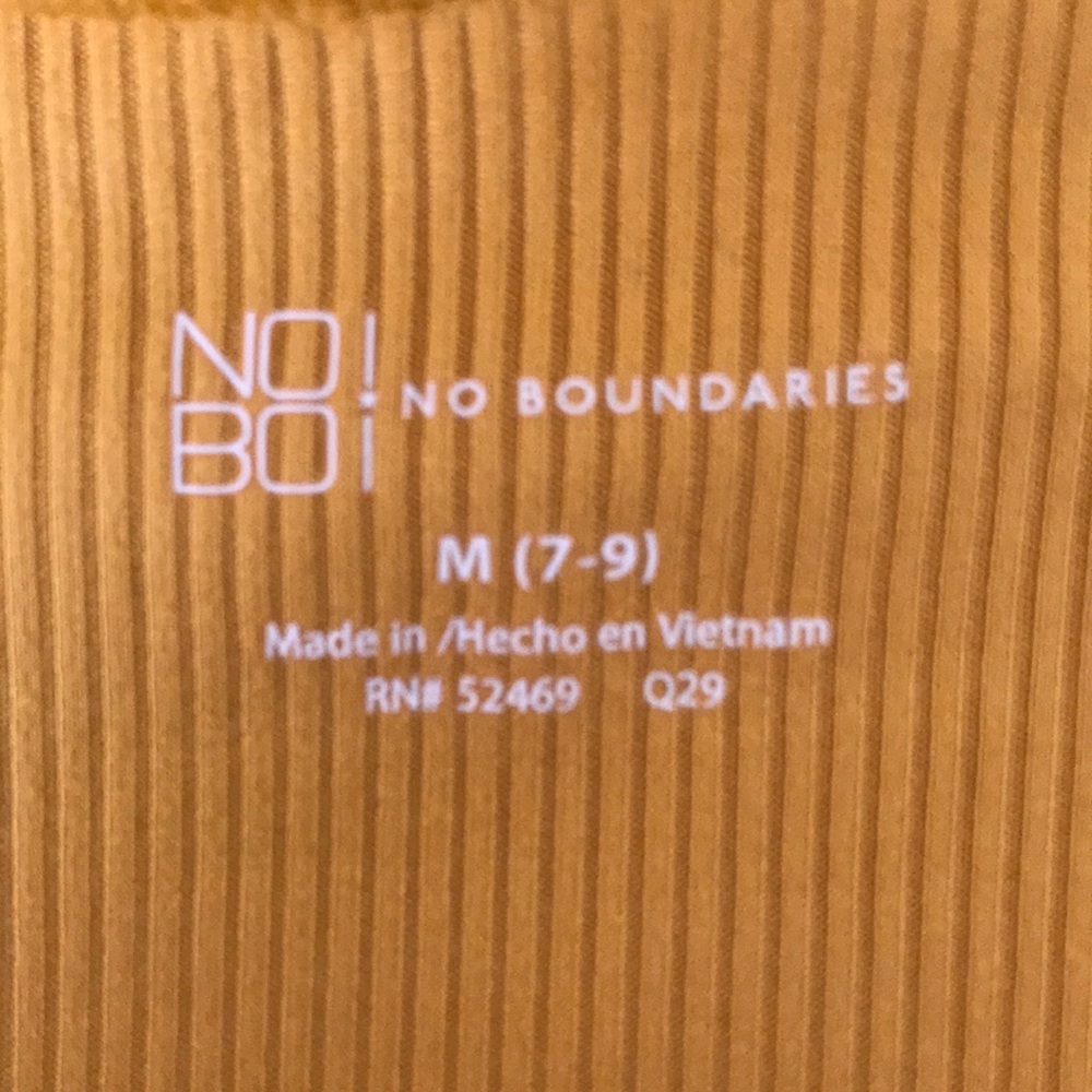 Yellow Ribbed Mock Turtle Neck